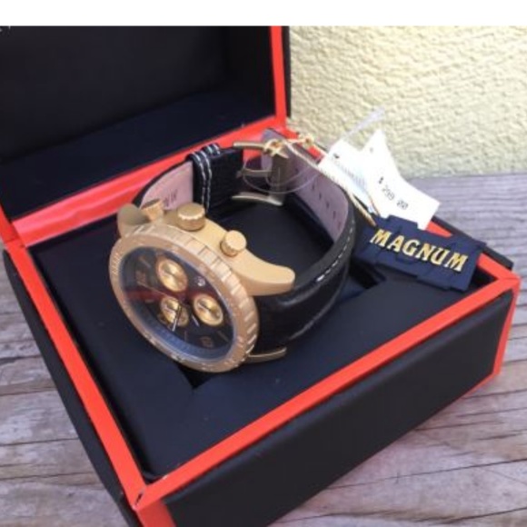 Magnum Other - ✂️BNIB MAGNUM MONTAG SWISS LEATHER ROSE GOLD WATCH